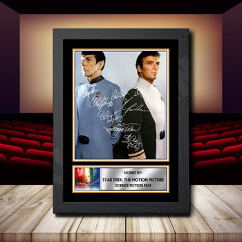 Star Trek Motion Picture Signed Autographed Movie Star Poster Print Framed Merch Gift