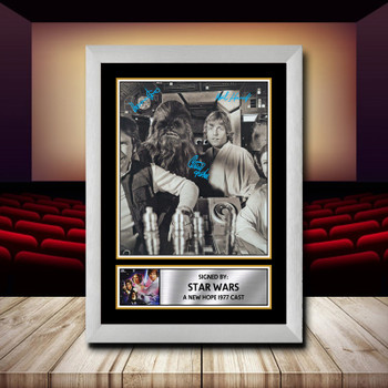 Star Wars A New Hope 1977 Cast Signed Autographed Movie Star Poster Print Framed Merch Gift