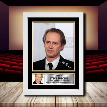 Steve Buscemi 2 Signed Autographed Movie Star Poster Print Framed Merch Gift