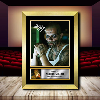 Suicide Squad Diablo Jay Hernandez 2 Signed Autographed Movie Star Poster Print Framed Merch Gift