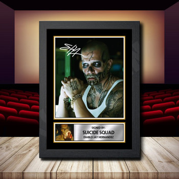 Suicide Squad Diablo Jay Hernandez 2 Signed Autographed Movie Star Poster Print Framed Merch Gift