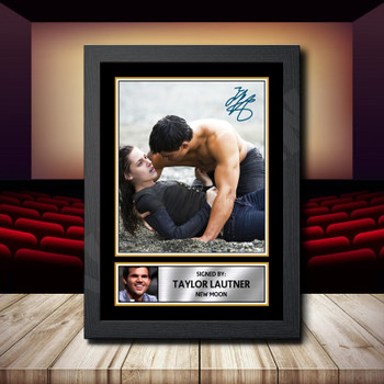 Taylor Lautner New Moon Signed Autographed Movie Star Poster Print Framed Merch Gift