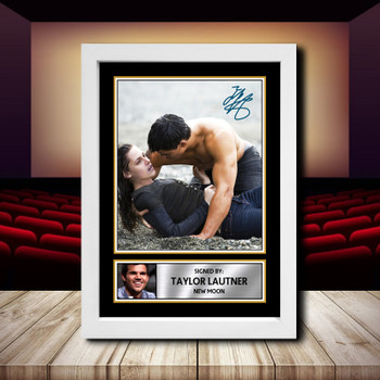 Taylor Lautner New Moon Signed Autographed Movie Star Poster Print Framed Merch Gift