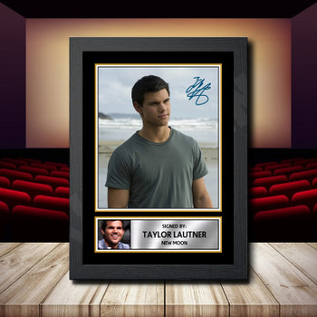 Taylor Lautner New Moon 2 Signed Autographed Movie Star Poster Print Framed Merch Gift