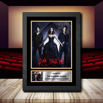 The Vampire Diaries 2 Signed Autographed Movie Star Poster Print Framed Merch Gift