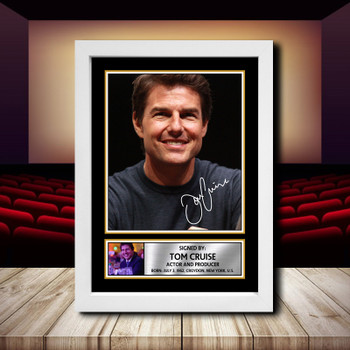 Tom Cruise 2 Signed Autographed Movie Star Poster Print Framed Merch Gift