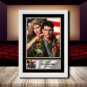 Tom Cruise Top Gun 1986 Signed Autographed Movie Star Poster Print Framed Merch Gift