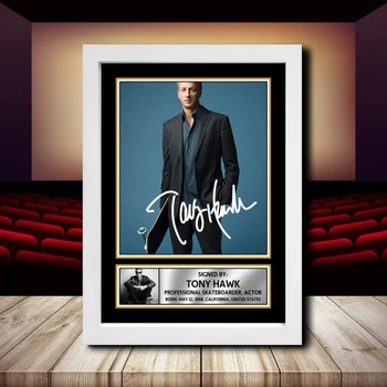 Tony Hawk 2 Printed Autograph Movie Star Poster Print Framed Merch Gift