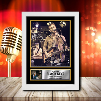 Black Keys El Camino 4 Signed Autographed Music Star Poster Print Framed Merch Gift Black Keys El Camino 4 Signed Autographed Music Star Poster Print Framed Merch Gift