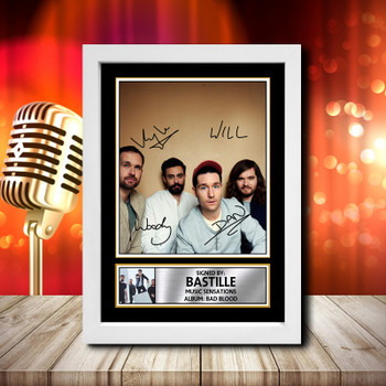 Bastille Bad Blood 1 Signed Autographed Music Star Poster Print Framed Merch Gift