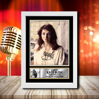 Kate Bush The Whole Story 1 Signed Autographed Music Star Poster Print Framed Merch Gift
