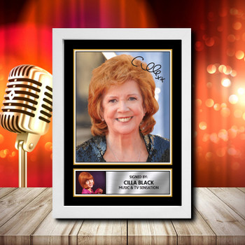 Cilla Black 1 Signed Autographed Music Star Print
