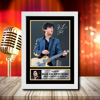 Billie Joe Armstrong 2 - Signed Autographed Music Star Print Billie Joe Armstrong 2 - Signed Autographed Music Star Print