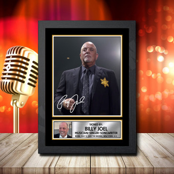 Billy Joel 2 Signed Autographed Music Star Print