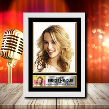 Bridgit Mendler Signed Autographed Music Star Print