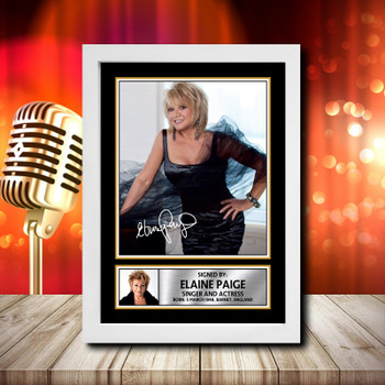 Elaine Paige 2 Signed Autographed Music Star Print