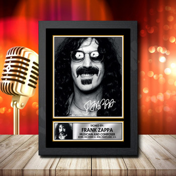Frank Zappa 2 Signed Autographed Music Star Print