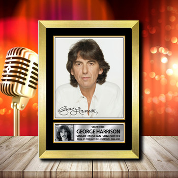 George Harrison 2 - Signed Autographed Music Star Print
