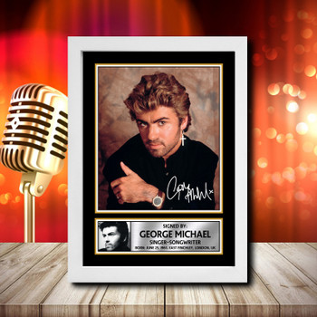 George Michael 1 - Signed Autographed Music Star Print