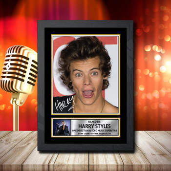 Harry Stlyes 4 Signed Autographed Music Star Print