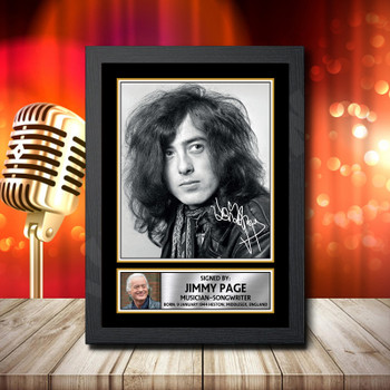 Jimmy Page 1 Signed Autographed Music Star Print