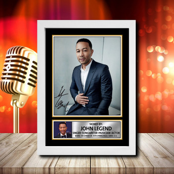 John Legend 1 Signed Autographed Music Star Print
