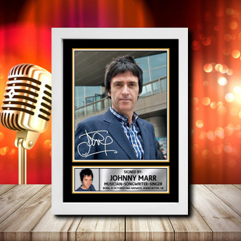 Johnny Marr 2 Signed Autographed Music Star Print