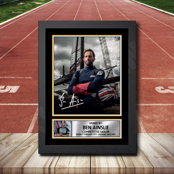 Ben Ainslie 1 Signed Autographed Athletics Star Poster Print Framed Merch Gift