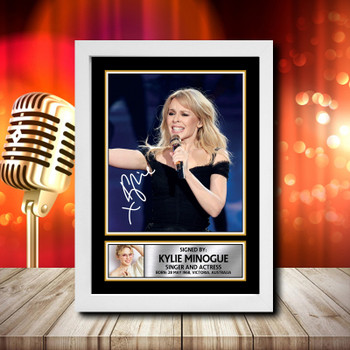 Kylie Minogue 1 Signed Autographed Music Star Print