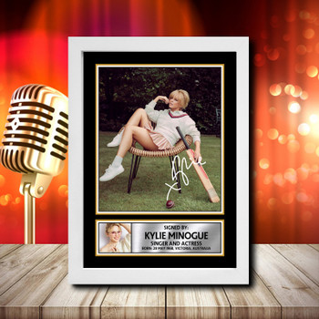 Kylie Minogue 2 Signed Autographed Music Star Print