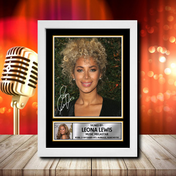 Leona Lewis Fujistsu-Pc's CoNFLicted 2019-04-08 Signed Autographed Music Star Print