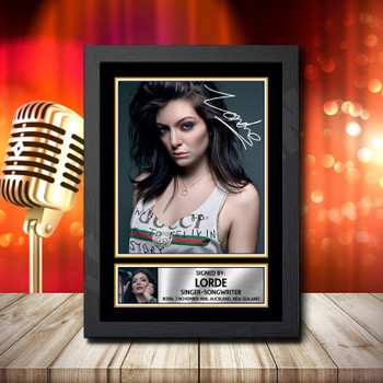 Lorde 2 - Signed Autographed Music Star Print