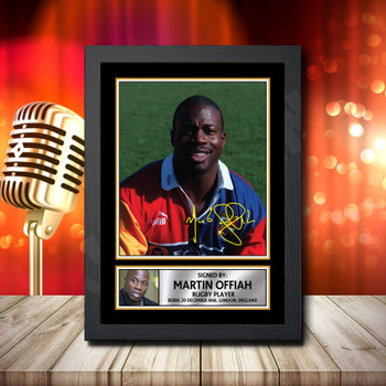 Martin Offiah Fujistsu-Pc's CoNFLicted 2019-04-08 Signed Autographed Music Star Print