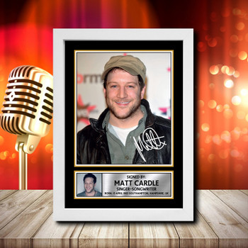 Matt Cardle 2 Signed Autographed Music Star Print