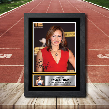 Jessica Ennis 2 Signed Autographed Athletics Star Poster Print Framed Merch Gift