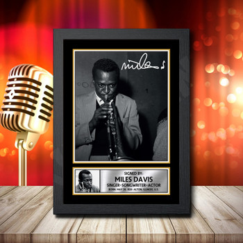 Miles Davis 2 Signed Autographed Music Star Print