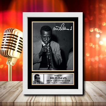 Miles Davis 2 Signed Autographed Music Star Print