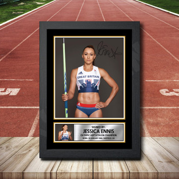 Jessica Ennis 3 Signed Autographed Athletics Star Poster Print Framed Merch Gift