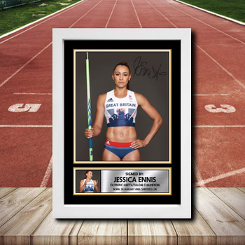Jessica Ennis 3 Signed Autographed Athletics Star Poster Print Framed Merch Gift