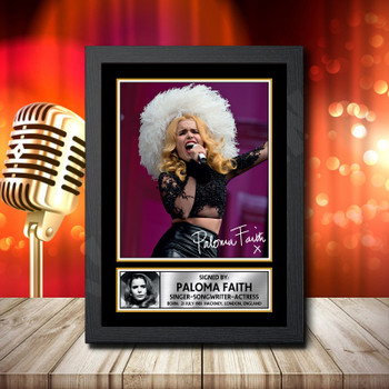 Paloma Faith 2 Fujistsu-Pc's CoNFLicted 2019-04-08 Signed Autographed Music Star Print