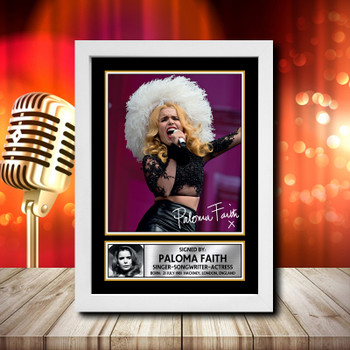 Paloma Faith 2 Fujistsu-Pc's CoNFLicted 2019-04-08 Signed Autographed Music Star Print