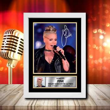 Pink 1 Fujistsu-Pc's CoNFLicted 2019-04-08 - Signed Autographed Music Star Print