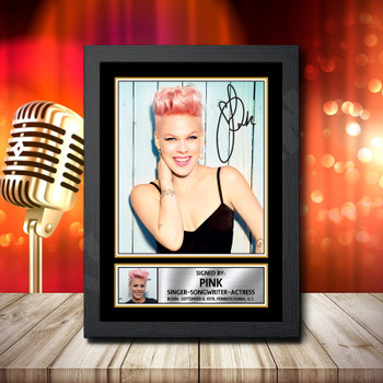 Pink 2 Signed Autographed Music Star Print