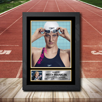 Missy Franklin 1 Signed Autographed Athletics Star Poster Print Framed Merch Gift