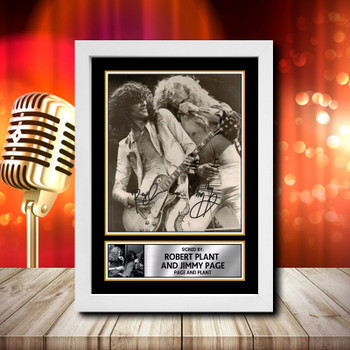 Robert Plant  Jimmy Page 1 Signed Autographed Music Star Print