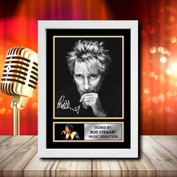 Rod Stewart Signed Autographed Music Star Print
