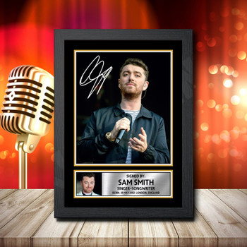 Sam Smith 1 Fujistsu-Pc's CoNFLicted 2019-04-08 Signed Autographed Music Star Print