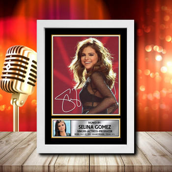 Selina Gomez 2 Fujistsu-Pc's CoNFLicted 2019-04-08 Signed Autographed Music Star Print