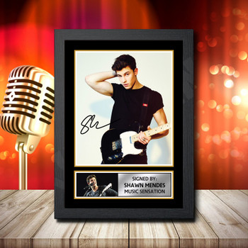 Shawn Mendes Fujistsu-Pc's CoNFLicted 2019-04-08 Signed Autographed Music Star Print