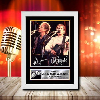 Simon And Garfunkel 2 Signed Autographed Music Star Print